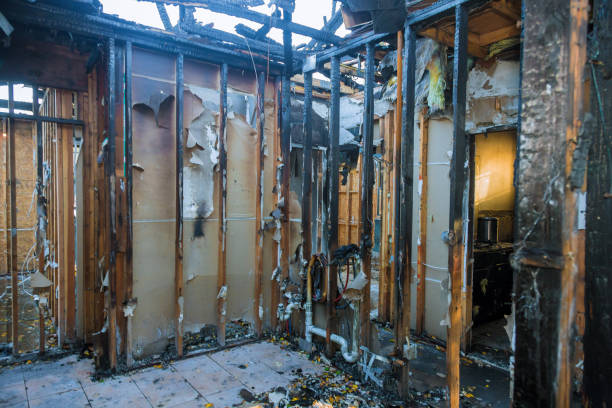 Professional Fire Damage Assessment technician working in Aston, PA